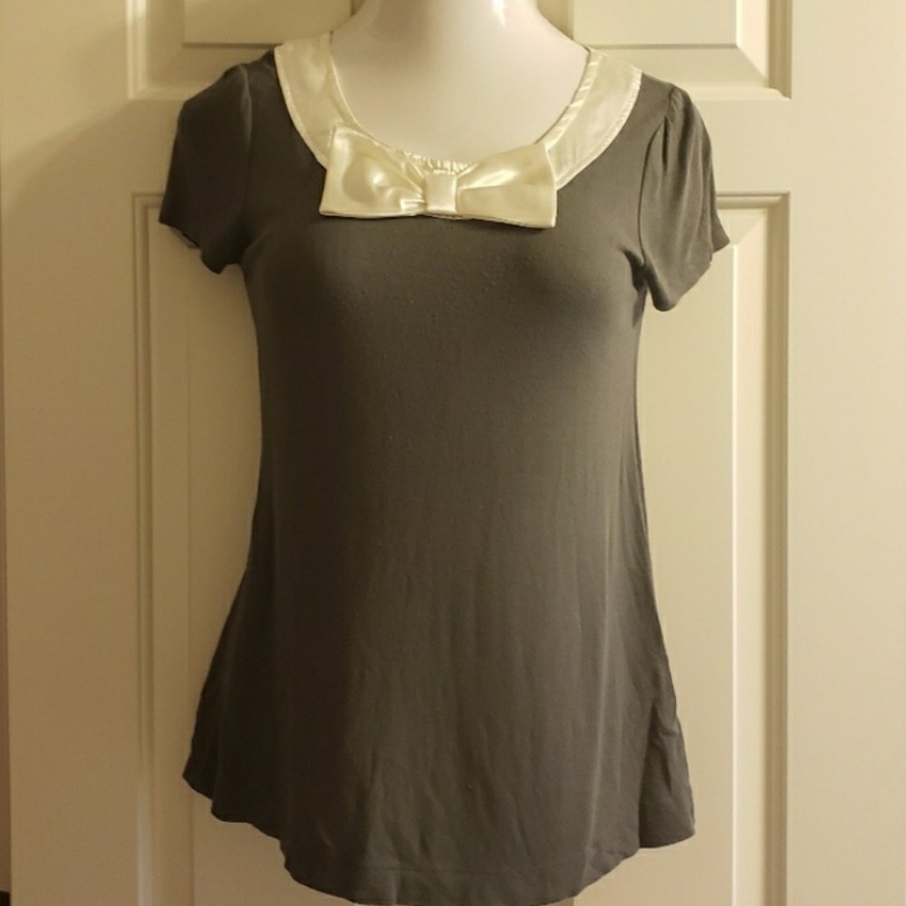 Forever 21 Shirt - Gray & Cream